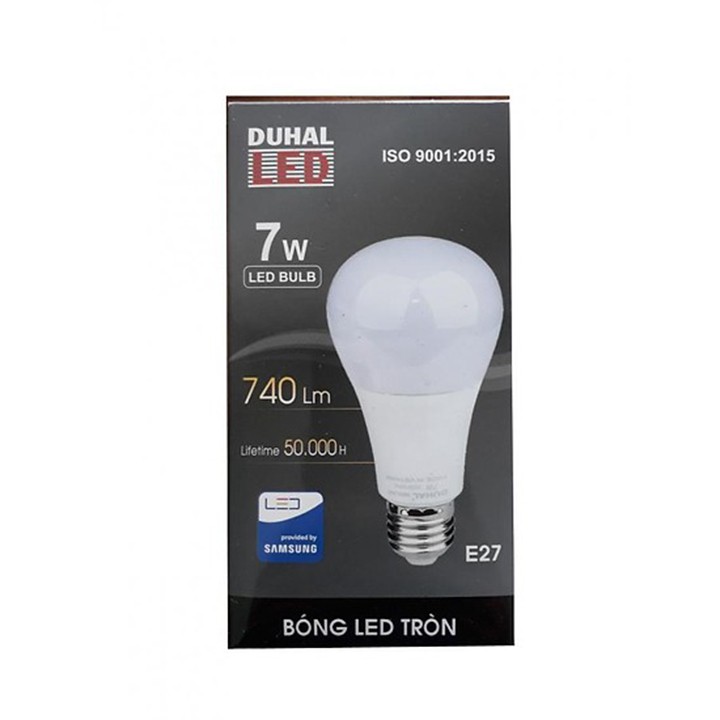 Bóng led tròn duhal/ bóng led bulb công suất 7w sbnl577 ánh sáng vàng