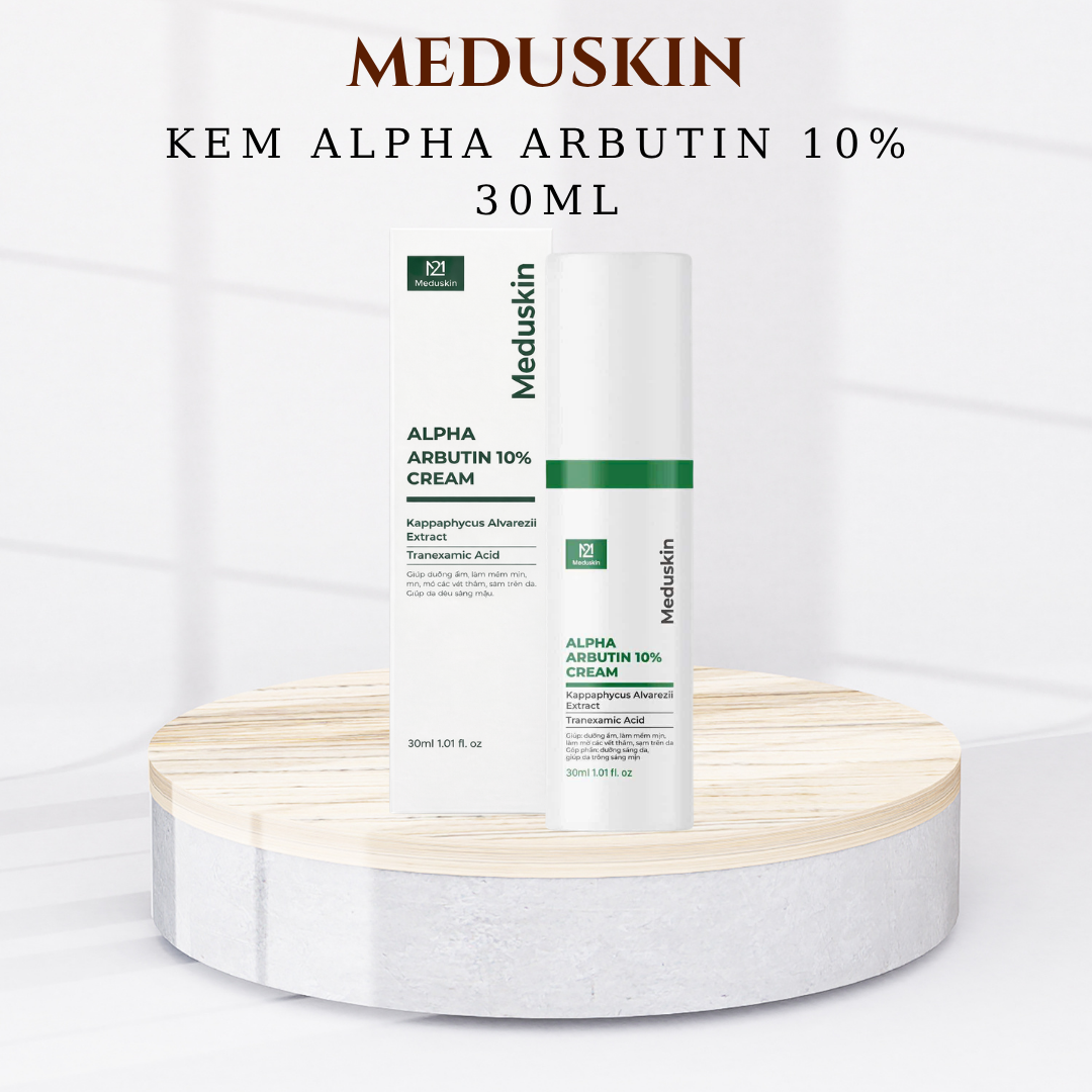 Meduskin Kem Dưỡng Trắng Mờ Nám Alpha Arbutin 10% Cream 30ml - aidep