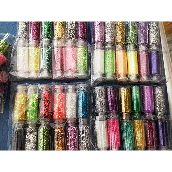 Lọ Kim Tuyến Trang Trí Rắc Hoa, Làm Móng, Handmade (11K/3 Lọ)