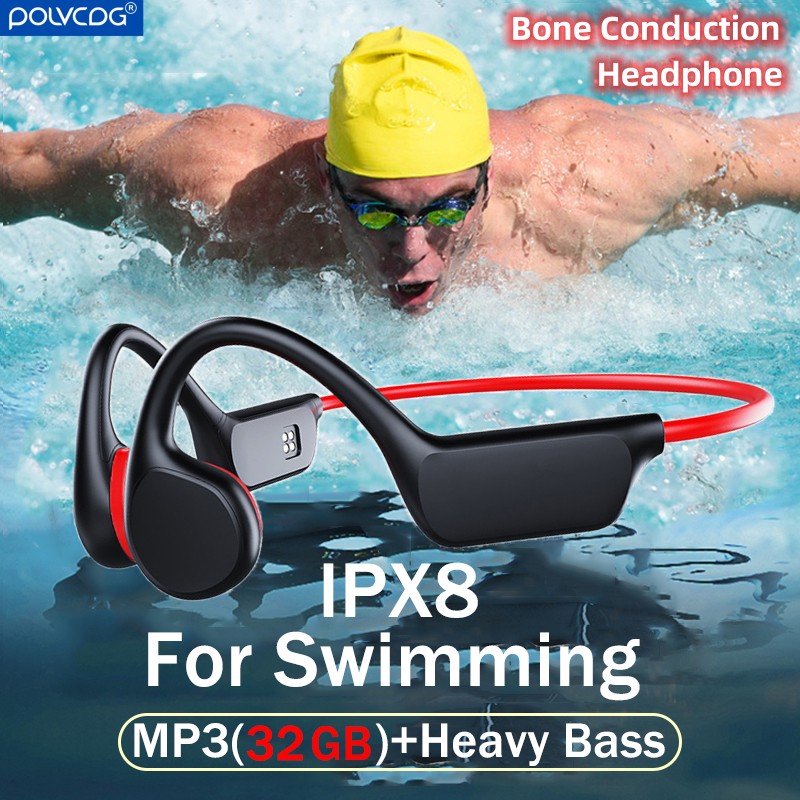 POLVCDG IPX8 Waterproof Earbuds X7 Bone Conduction Headset Wireless Earbuds Bluetooth Earphone Professional Sports Headphones Swimming Headphones Suitable For Outdoor Activities Openrun