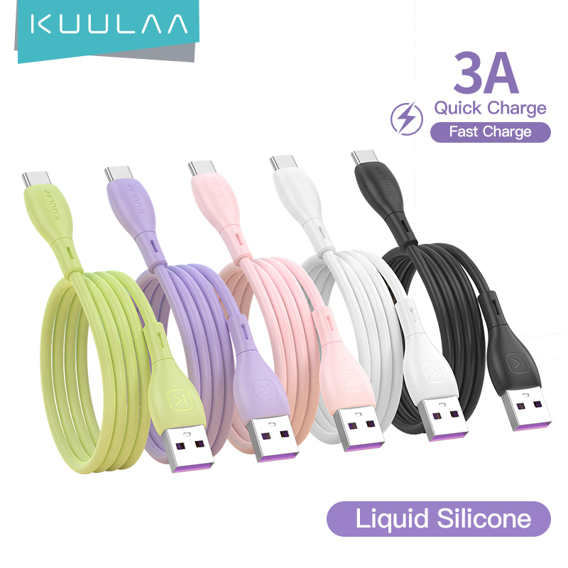 KUULAA Sạc nhanh Type C Cable 3A Quick Charge For Xiaomi Mi Redmi Note 9 8
