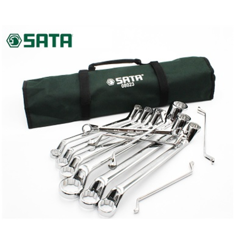 Bộ cờ lê hai đầu vòng 11 chi tiết sata 08023 size
