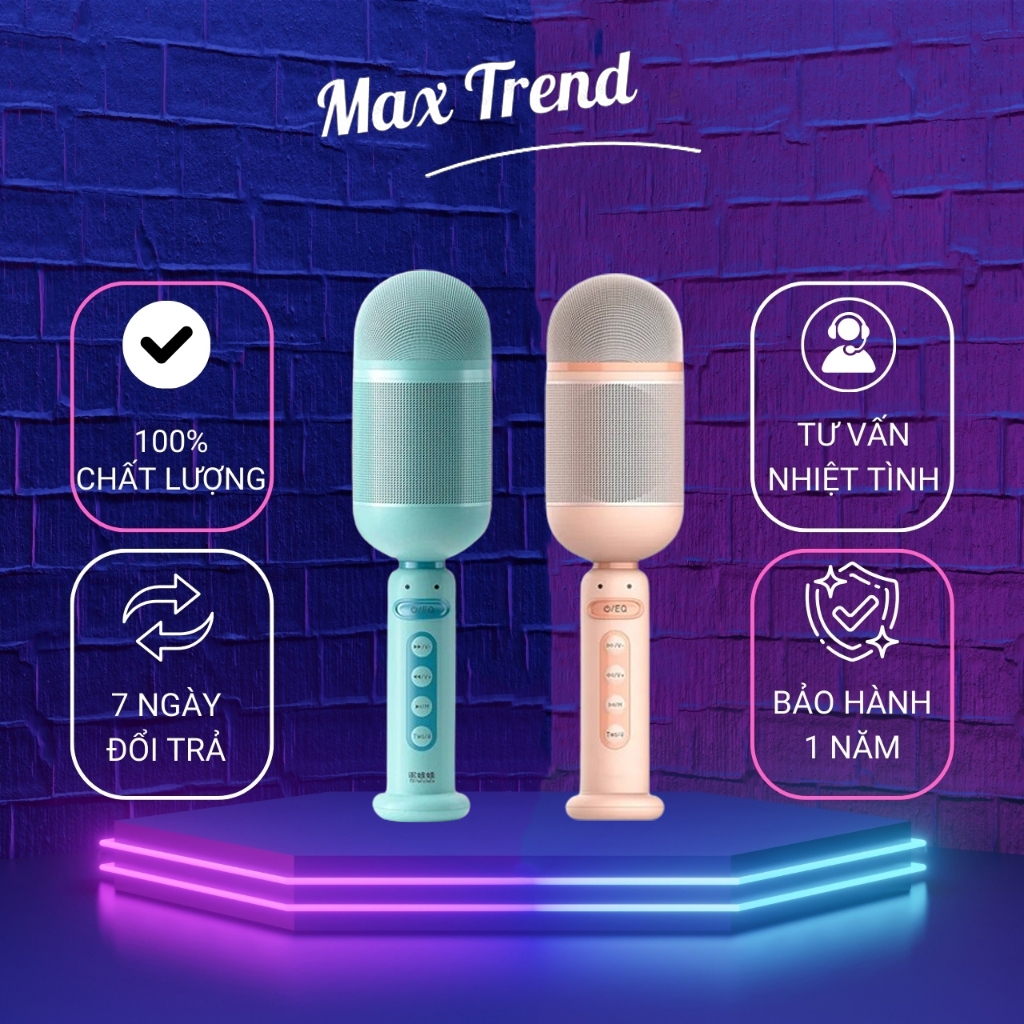 Micro Karaoke Bluetooth Kèm Loa Bluetooth Mini SK-06 Nâng giọng cực chất Loa Bluetooth Karaoke Gia Đình Có Thu Âm
