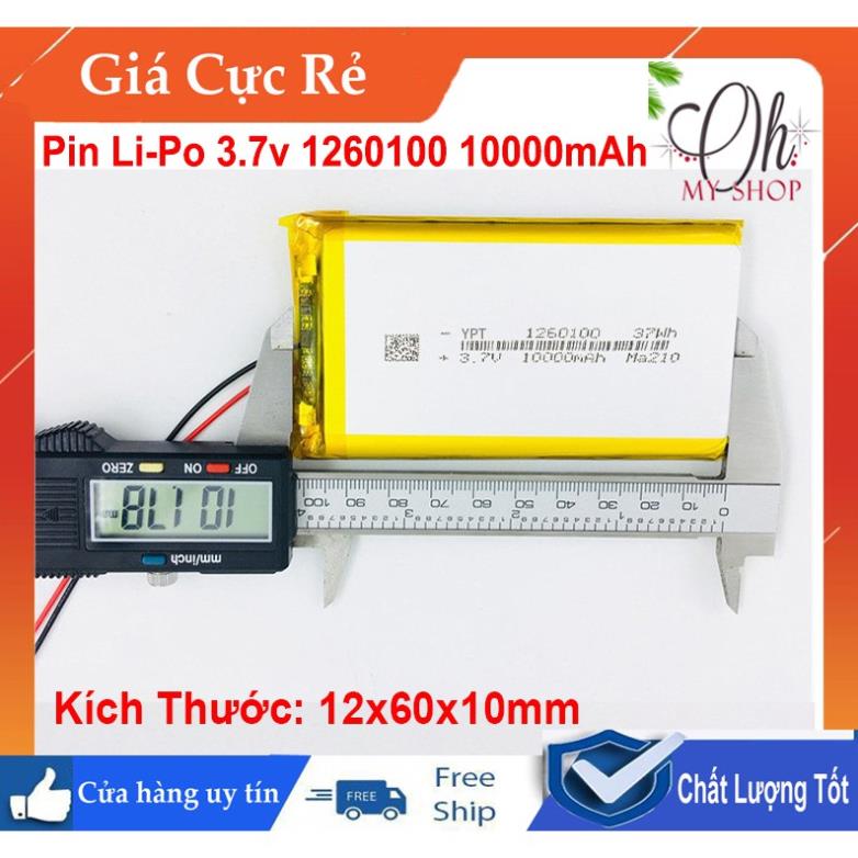 Pin Lithium-Polymer 3.7V 10000mAh 1160100 mới 100% Chuẩn dung lượng