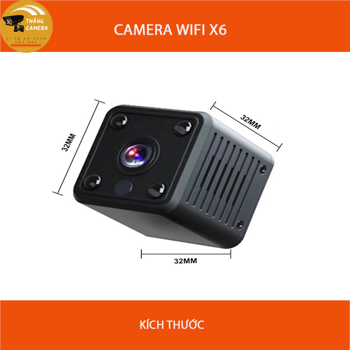 Camera mini Wifi X6, fullHD 1080P, nhỏ gọn, phát hiện chuyển động