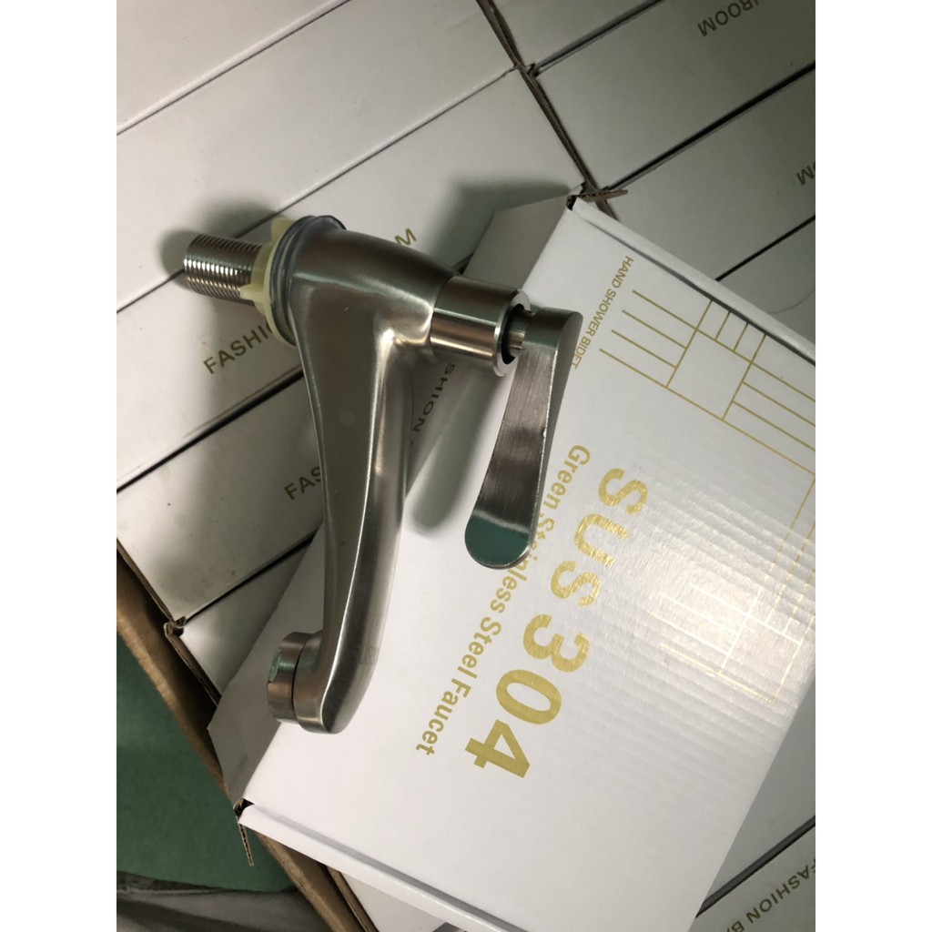 Vòi lavabo lạnh inox 304 - vòi bồn rửa mặt inox sus 304 chất lượng cao