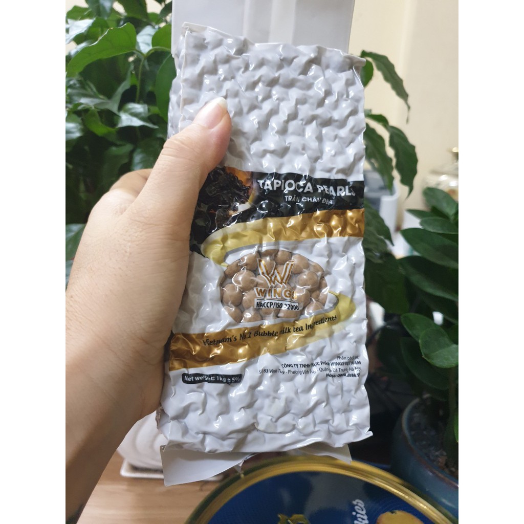 Trân châu đen Wings loại gói 1kg.