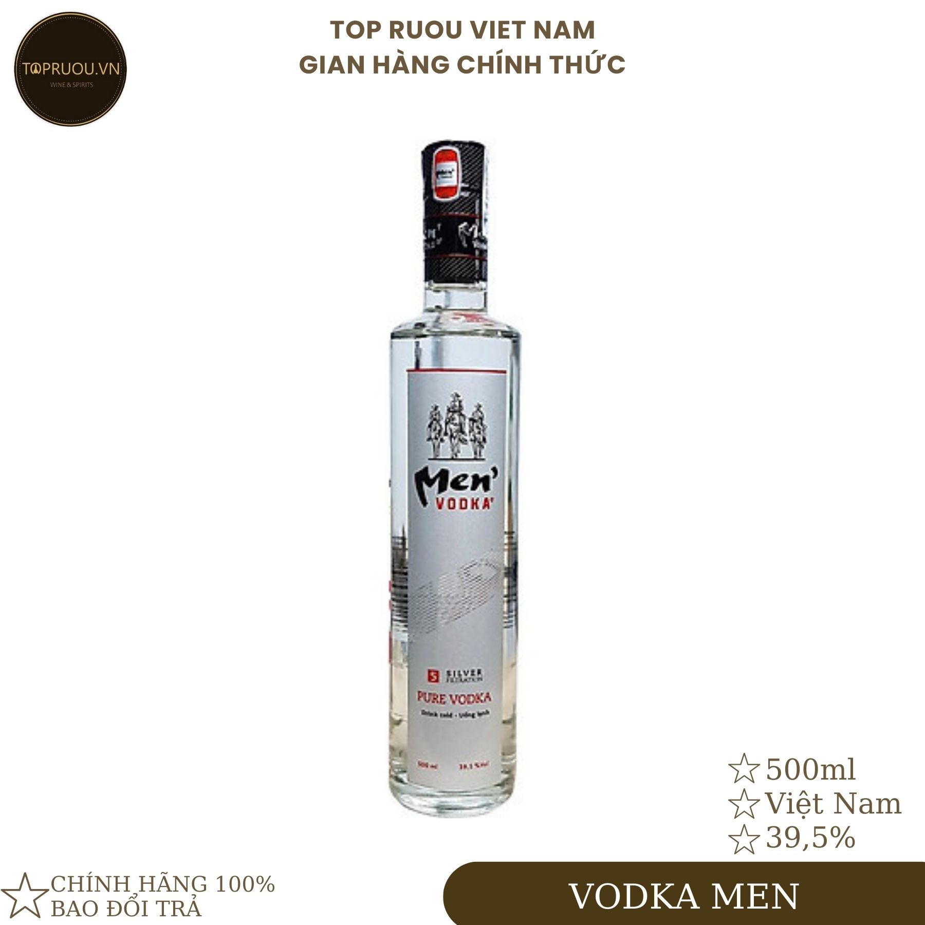 [Chính hãng] Vodka Men 39.5% 500ml - hàng thật - giao nhanh
