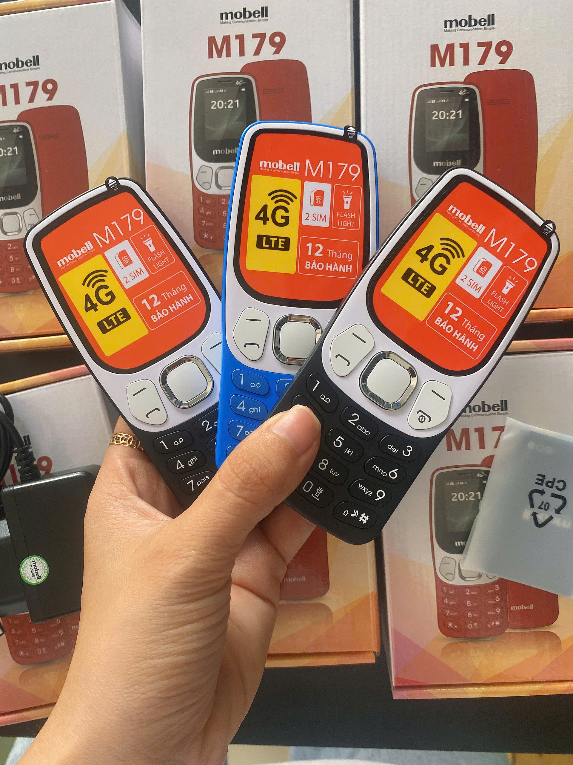 Điện Thoại Phổ Thông Mobell M179 4G Chính Hãng Siêu Bền 2 SIM Dành Cho Người Cao Tuổi