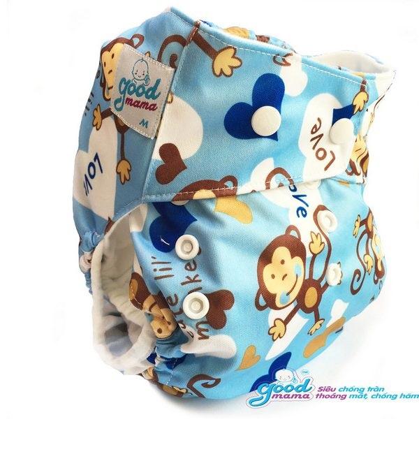 Combo 1 bỉm ngày 1 bỉm đêm goodmama size m đủ lót và vỏ