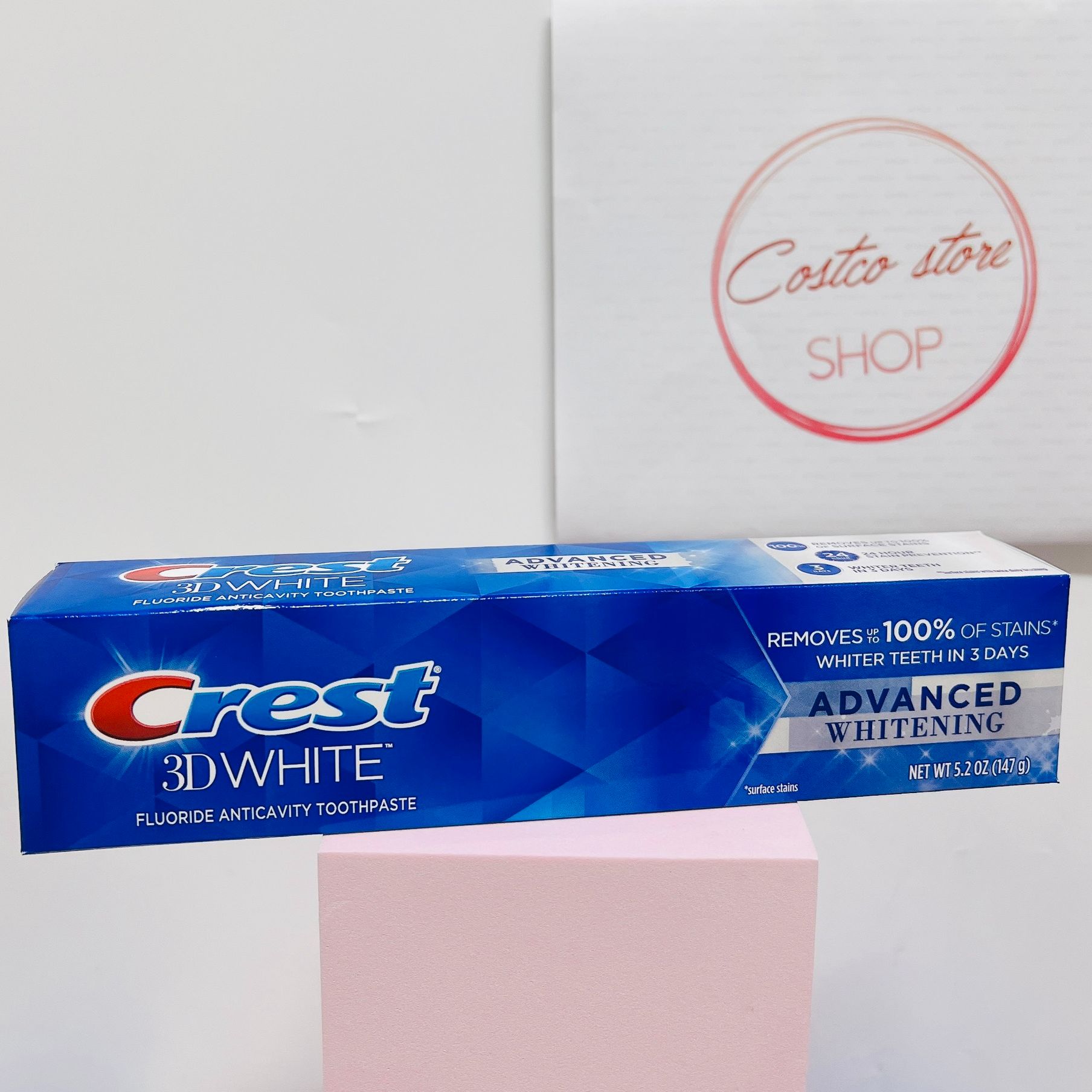 Kem đánh răng crest 3d white advanced 147g date 2026
