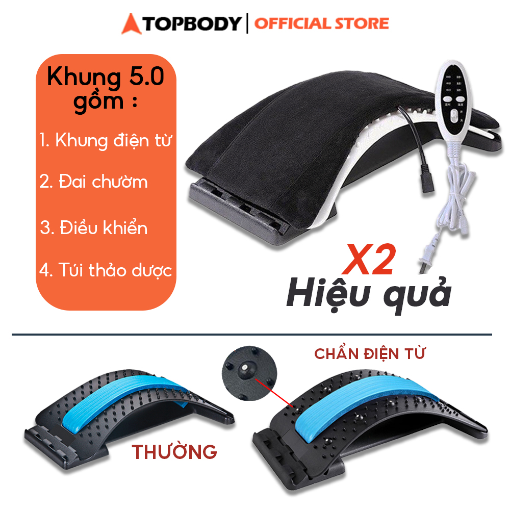 Khung nắn chỉnh cột sống 5.0 - Điện sưởi thảo dược có điều khiển kéo dãn cột sống thoát vị đĩa đệm - T1
