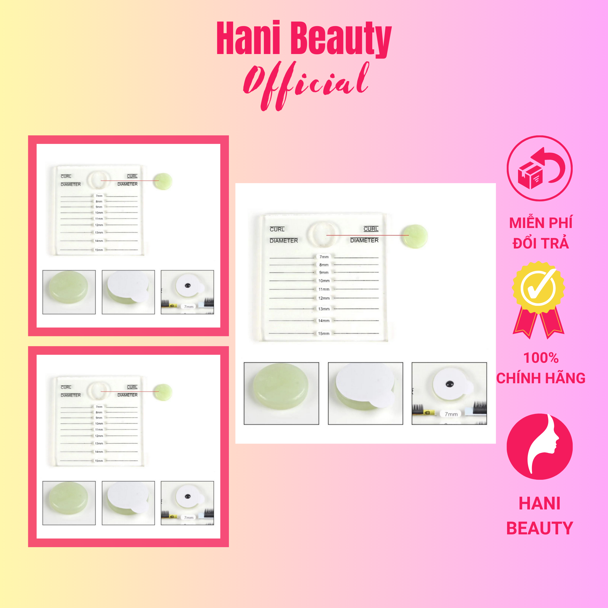 ĐẾ MICA DÁN LINE MI 2 BÊN - CÓ ĐÁ ĐỂ KEO KÈM THEO - Hani Beauty