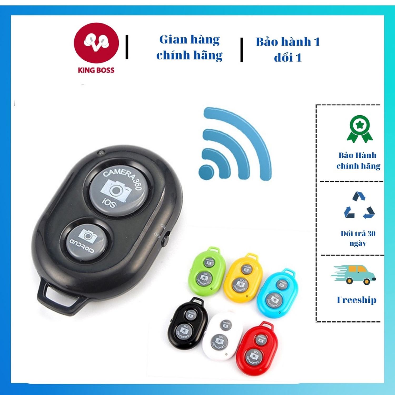 Remote Bluetooth hỗ trợ chụp ảnh và quay video