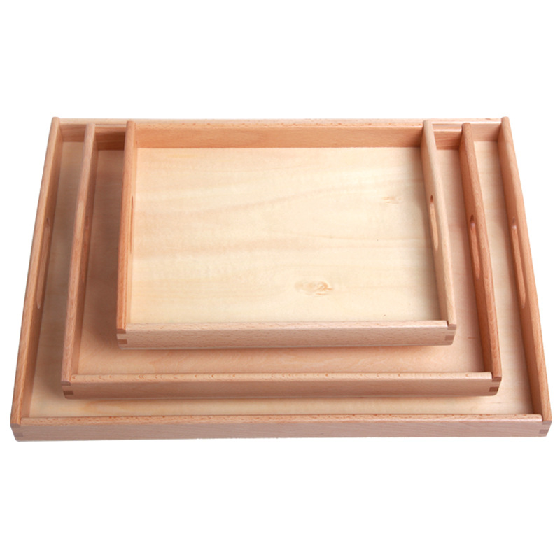 Khay gỗ cỡ nhỏ 20*25 cm - giáo cụ montessori