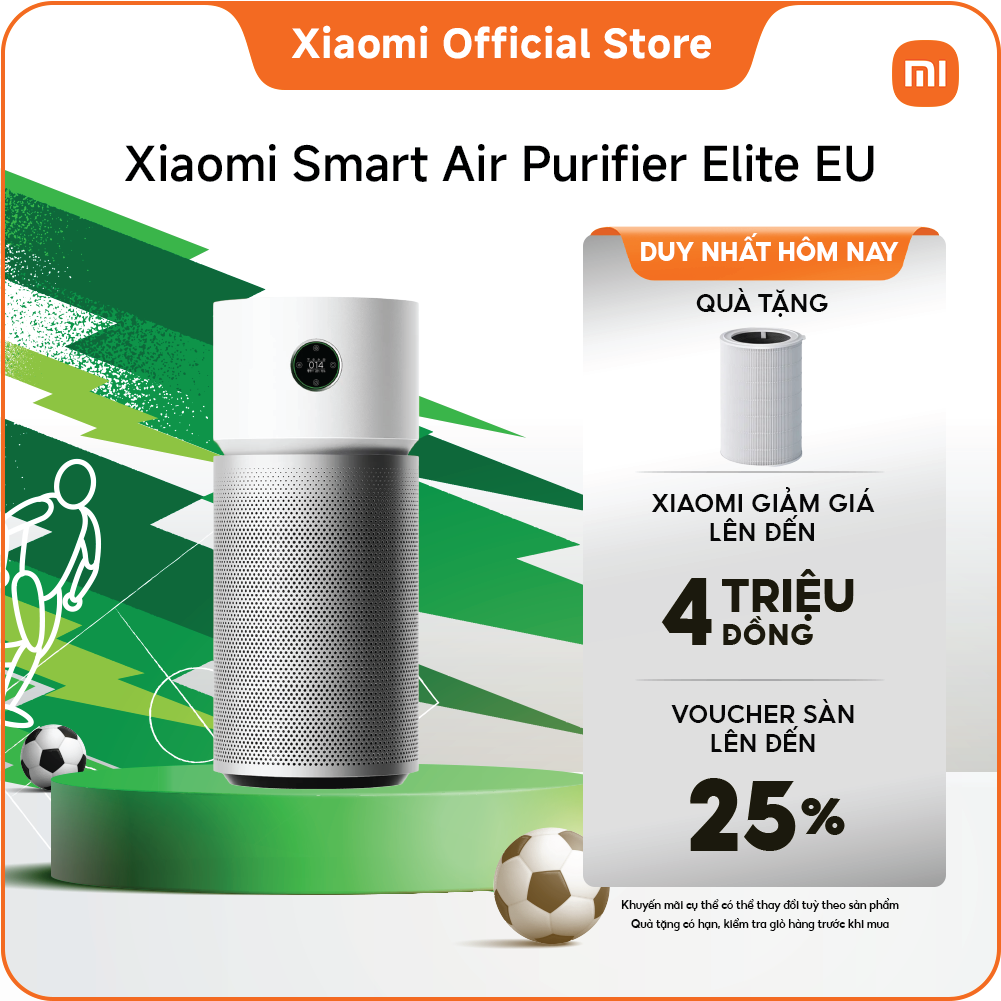 Xiaomi Smart Air Purifier Elite Không khí trong lành cho cuộc sống lành mạnh Loại bỏ 99,9% vi-rút Cúm A (H1N1) trong không khí*
