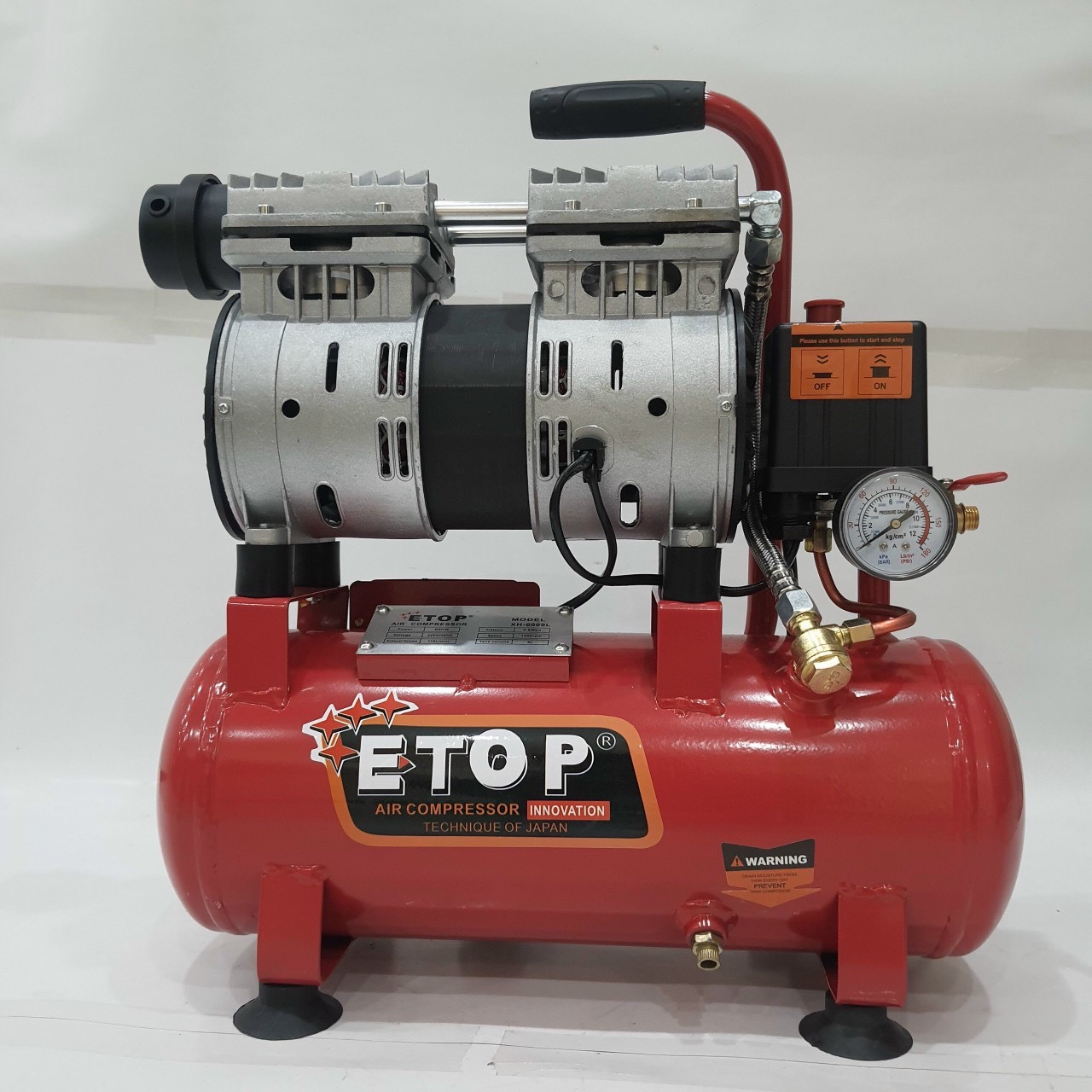 MÁY NÉN KHÍ KHÔNG DẦU ETOP 9L