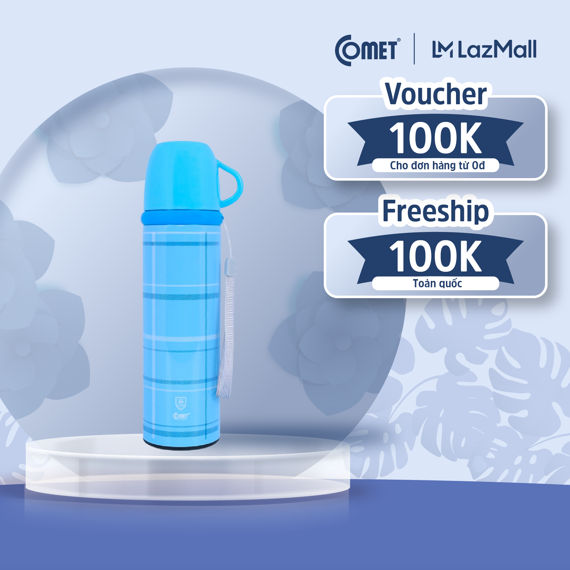 Bình giữ nhiệt 400ml comet giữ nóng lạnh 6-8 tiếng - ch12-22 - hàng chính hãng