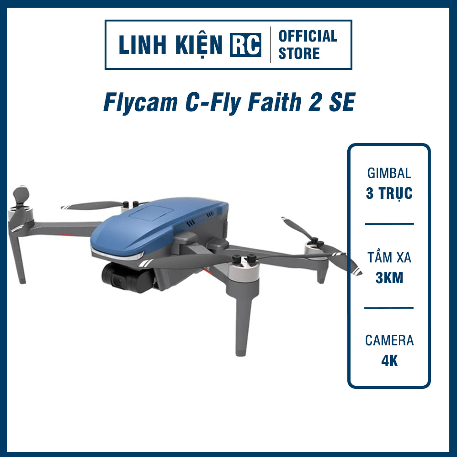 Flycam C-Fly Faith 2 SE 4K - Chống Rung 3 Trục - Bay Xa 3km - Máy Bay Chất Lượng Hình Ảnh Tốt Trong Tầm Giá
