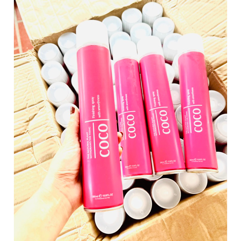 Keo hồng baby COCO 380ml giữ nếp tóc chuyên tạo kiểu thanhcosmetics