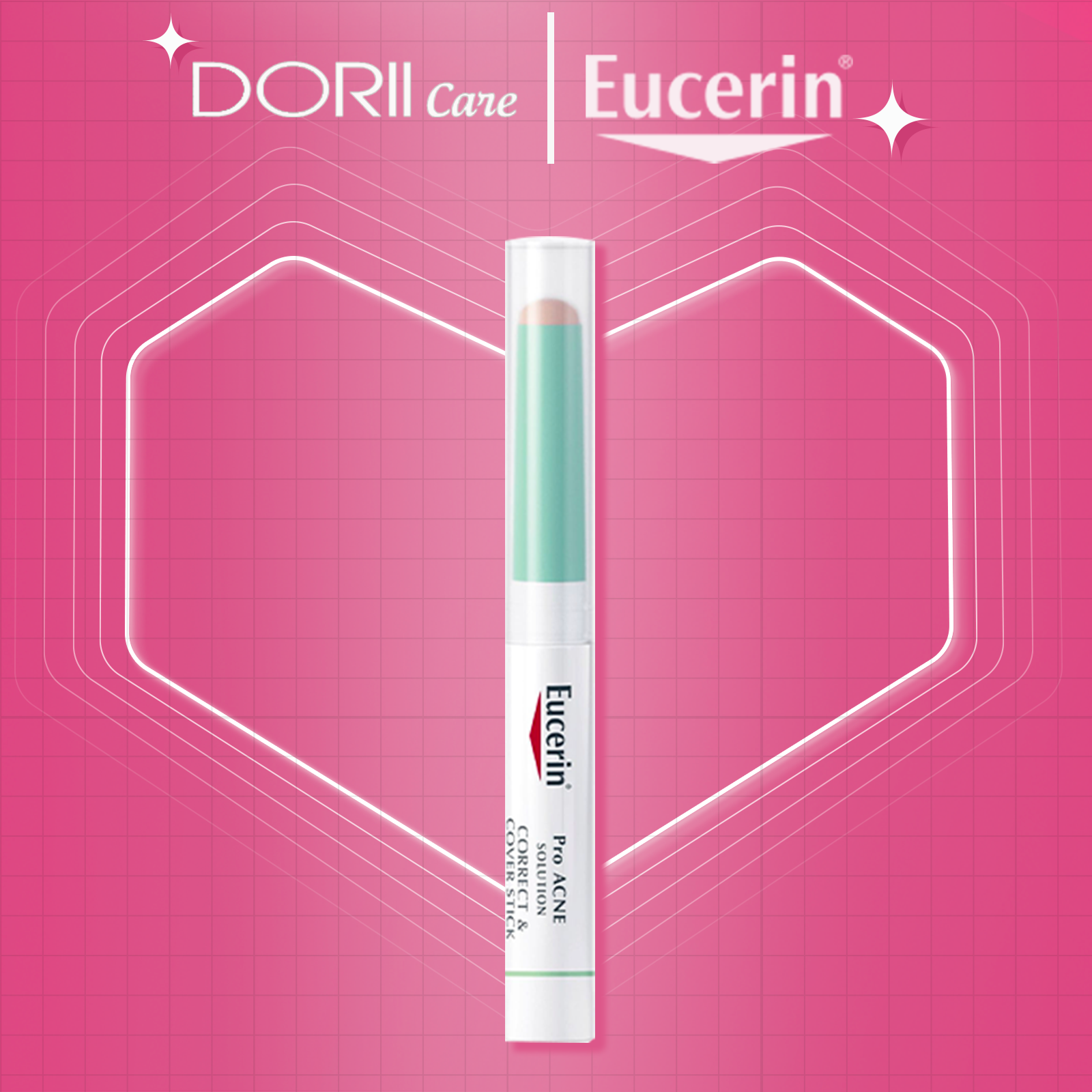 Eucerin Bút Che Khuyết Điểm Giảm Mụn ProAcne Correct & Cover Stick 2.5g