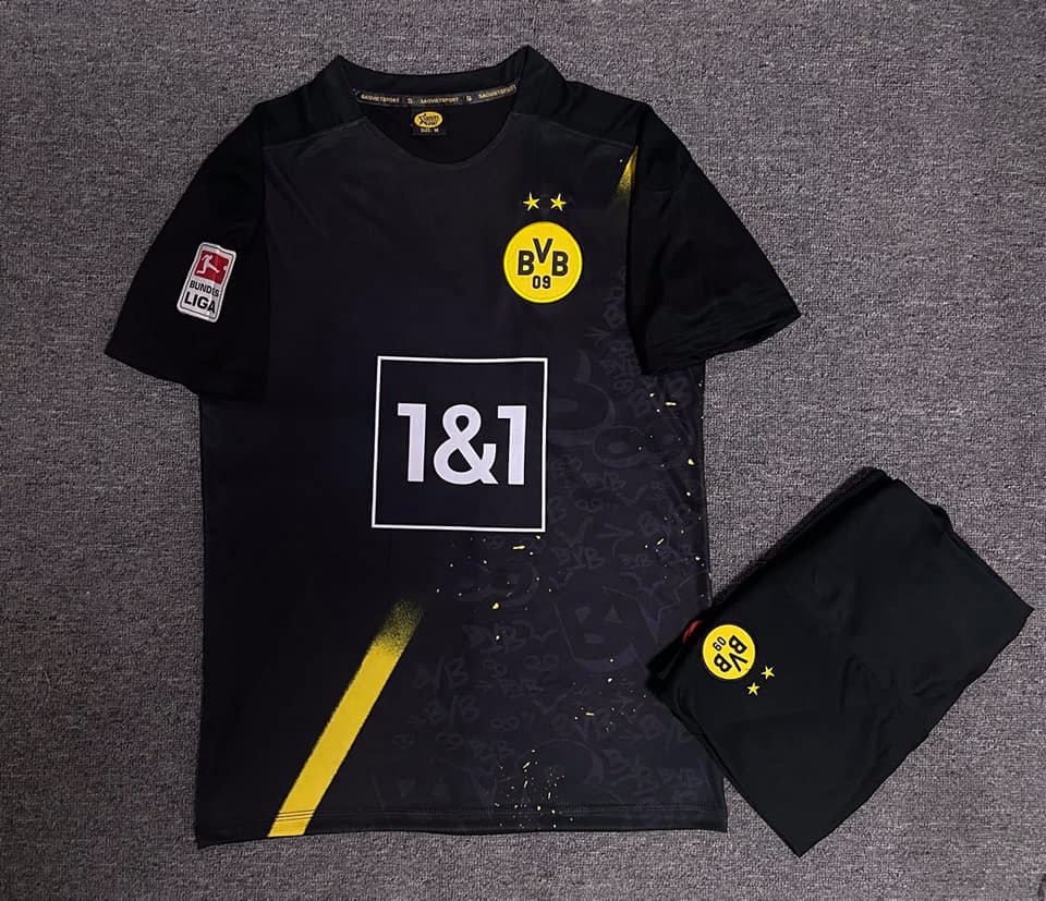 [CÓ SIZE XXL] Áo Đá Banh CLB Dortmund Đen mới nhất ( Mùa giải 2020-2021 )
