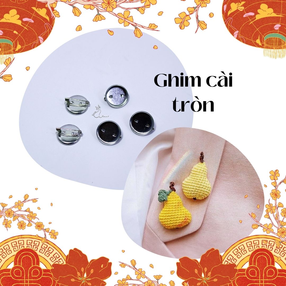 Ghim cài | Ghim cài làm huy hiệu len, ghim túi xách