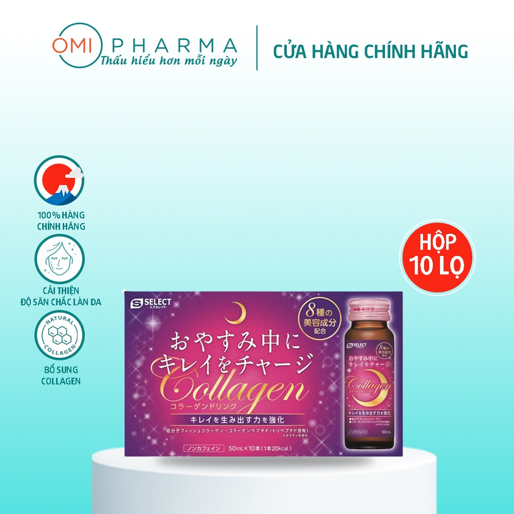 Nước uống đẹp da s select collagen drink collagen peptide, chống lão hóa da, khỏe tóc & móng 50ml/ lọ