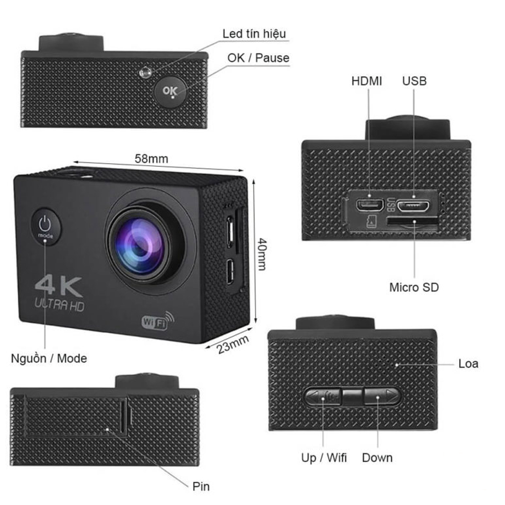 Camera Hành Trình Oto 4K Ultra HD Camera Hành Trình Gắn Xe Máy Camera Hanh