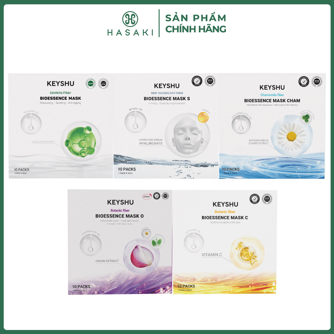  Hộp 10 Mặt Nạ Keyshu Bioessence Mask 30ml Hasaki Sản Phẩm Chính Hãng 