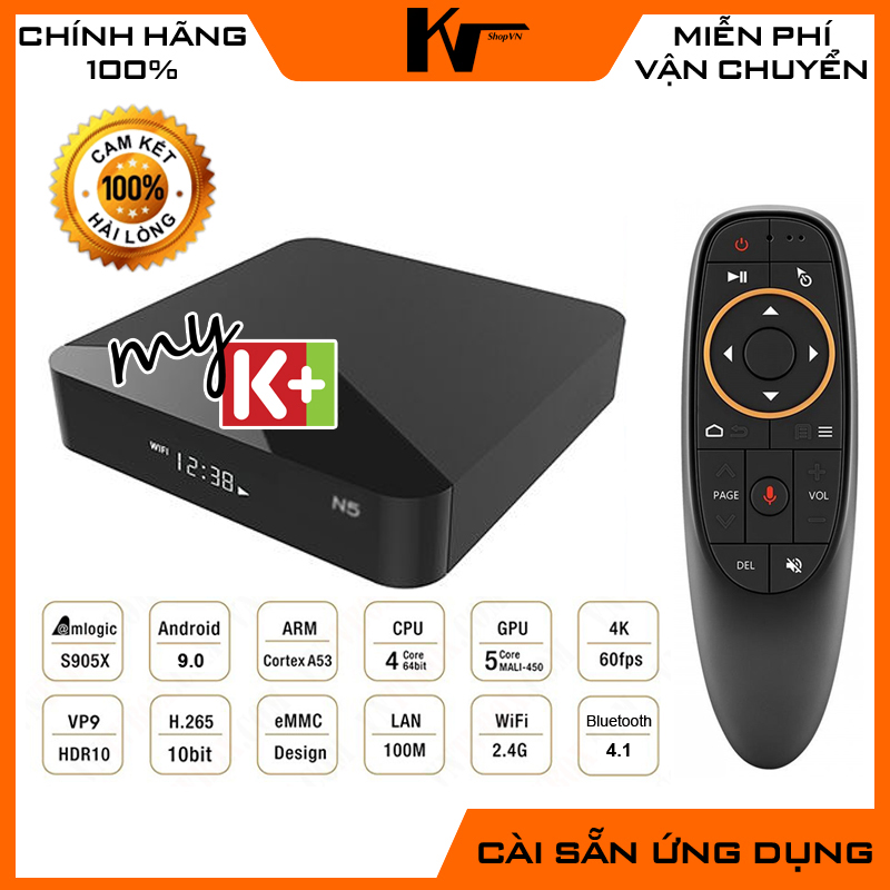 Android TV Box Magicsee N5 CPU S905X Ram 2GB - Bộ nhớ 16GB Hệ điều hành ATV 9.0 Tìm kiếm giọng nói