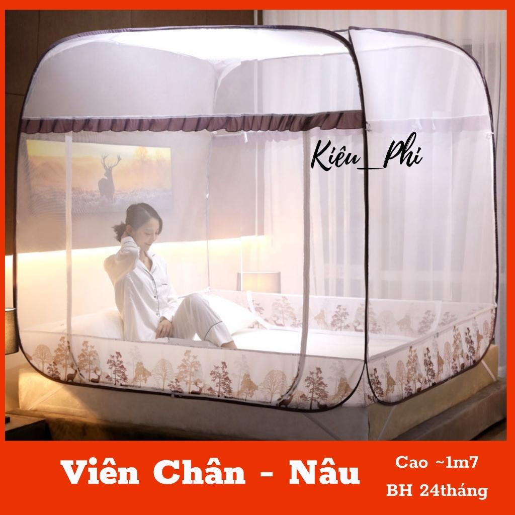 Màn chụp tự bung đỉnh vuông Kiều Phi - Mẫu mùng chụp tự bung người lớn chống muỗi gấp gọn tiện dụng Màn ngủ chống muỗi 1m2 1m6 1m4 1m8 2m2 bảo hành 18 tháng