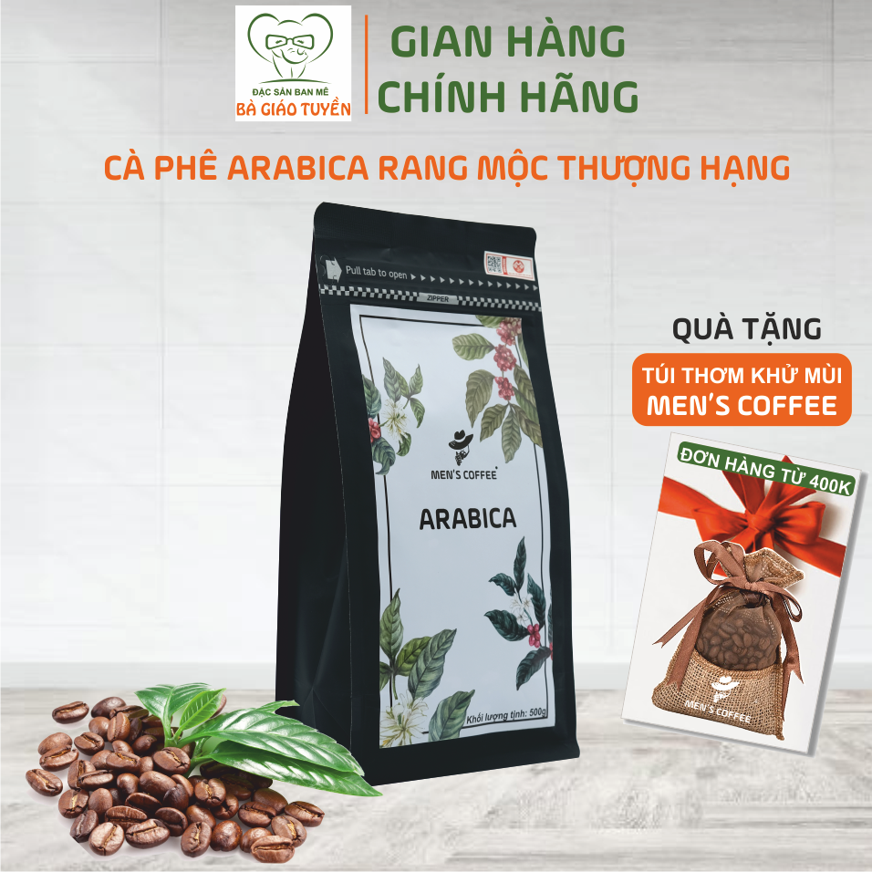 Cà Phê Men s Coffee Dòng ARABICA Thượng Hạng Cầu Đất Lâm Đồng. Vị Chua