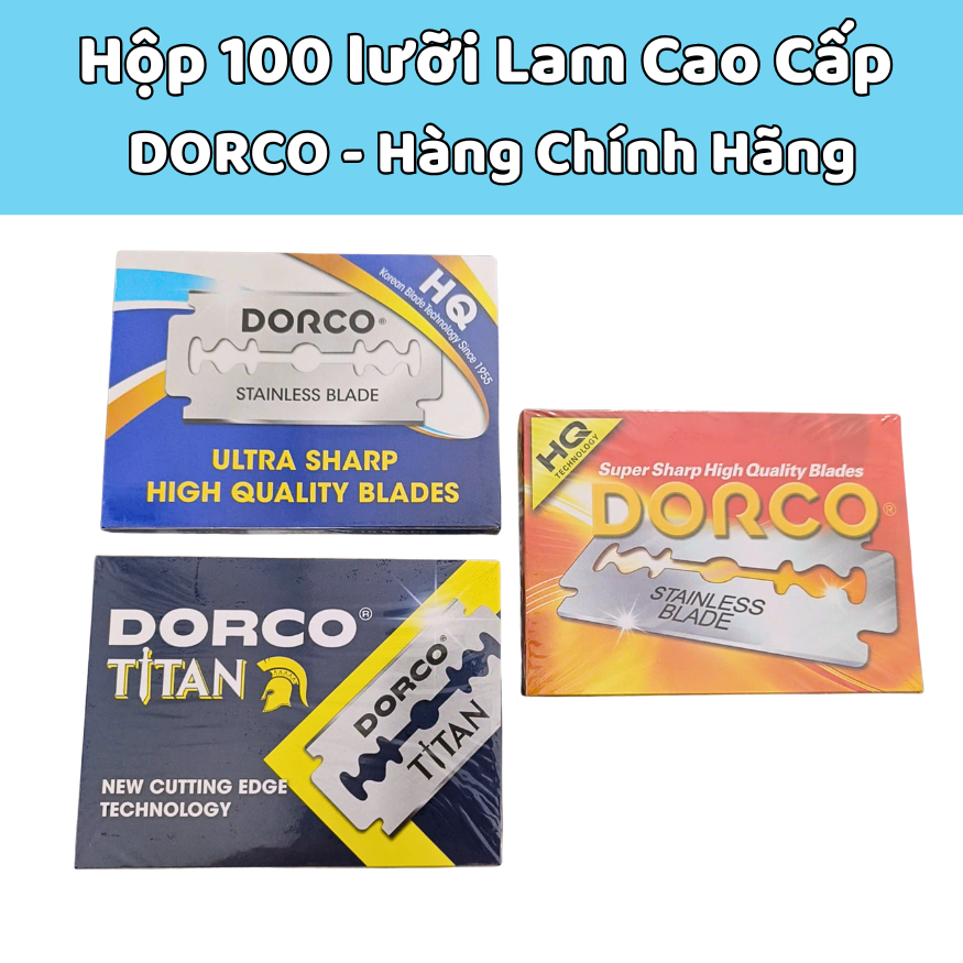 Box of 100 Dorco Titan Razor Blades - Hq, Super Sharp, Super Durable, Genuine Company Products.