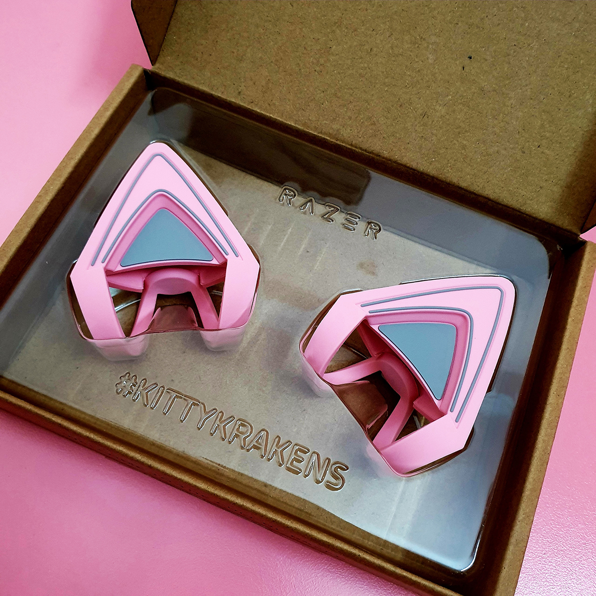 Tai Mèo Kitty Ears For Razer Kraken – Quartz Edition - Phụ Kiện Tai Mèo Có Thể Gắn Cho Tai Nghe Kraken Tai Nghe Dây Đai Điều Chỉnh Siêu Dễ Thương