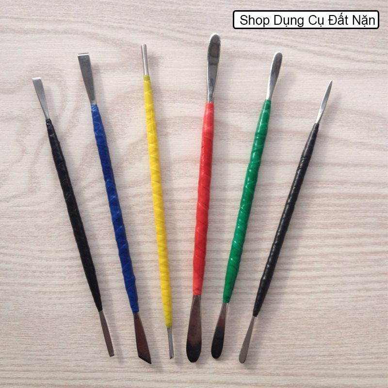 Dụng cụ điêu khắc đất sét tiện lợi, kim loại nguyên khối