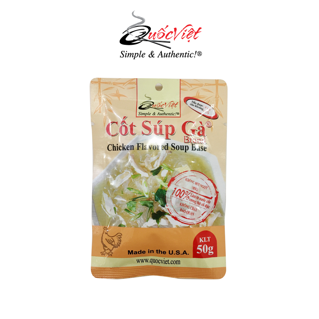 Gia vị Cốt súp gà Quốc Việt - Gói 50g - VN10504