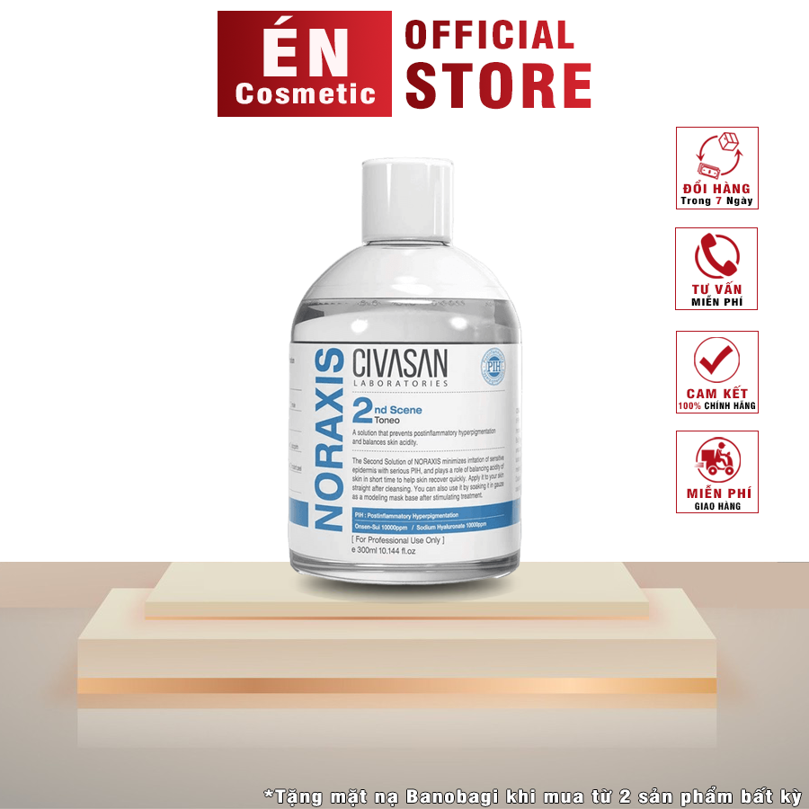 Toner cấp ẩm sâu, phục hồi da nhạy cảm mỏng yếu civasan noraxis 2nd scene - nước hoa hồng civasan 300ml
