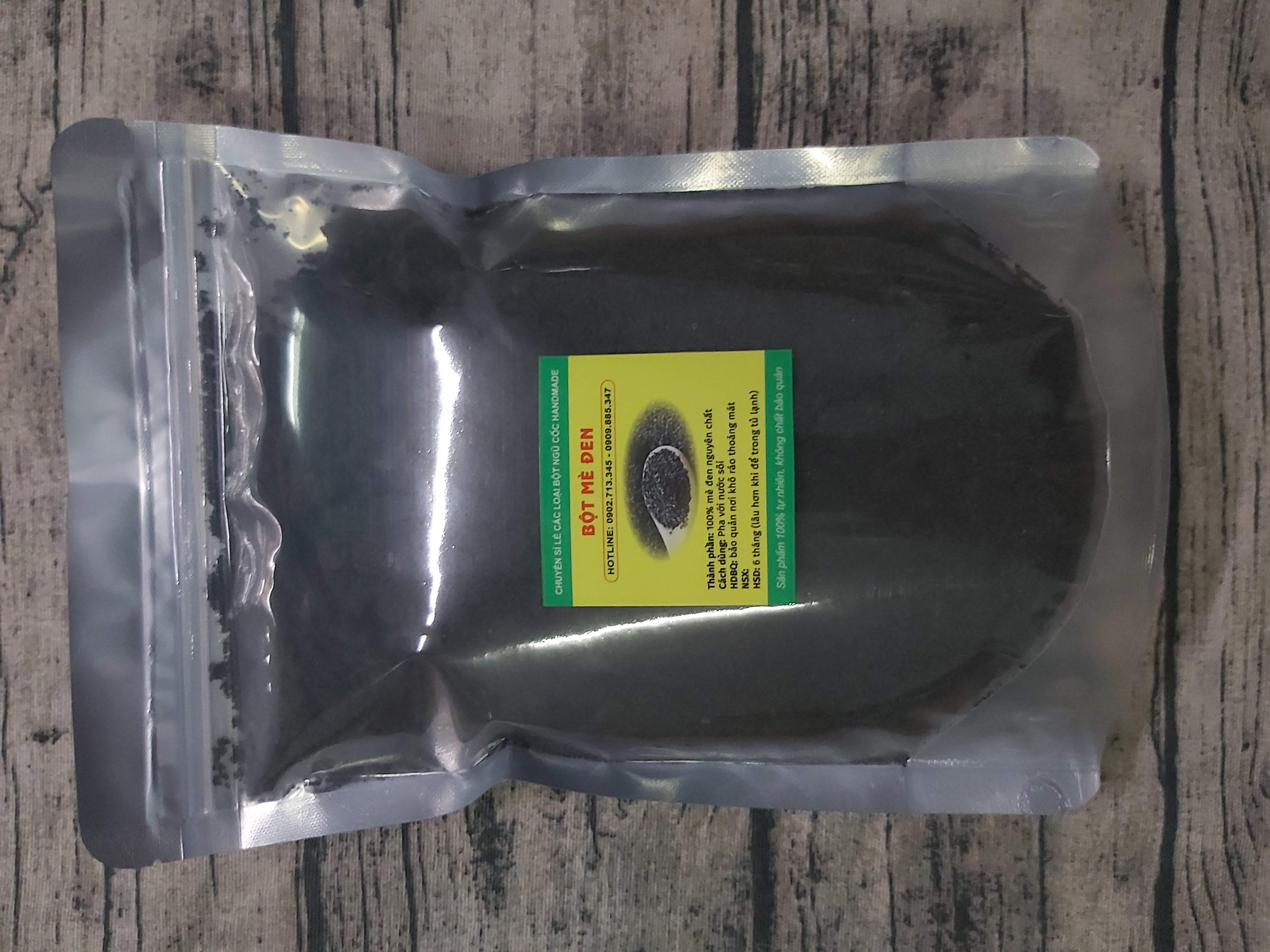 Bột mè đen nguyên chất 100% handmade  hàng chuẩn (túi zíp)- 800gr