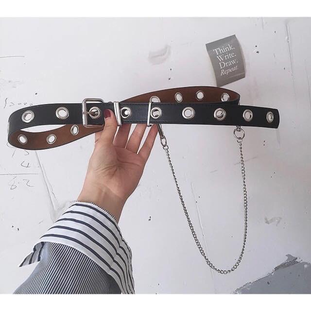 Thắt Lưng Nữ Dây Nịt Kèm Dây Xích Phong Cách