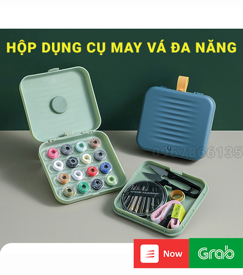 Hộp kim chỉ may vá 21 món/ Hộp dụng cụ kim chỉ khâu vá đa năng tại nhà
