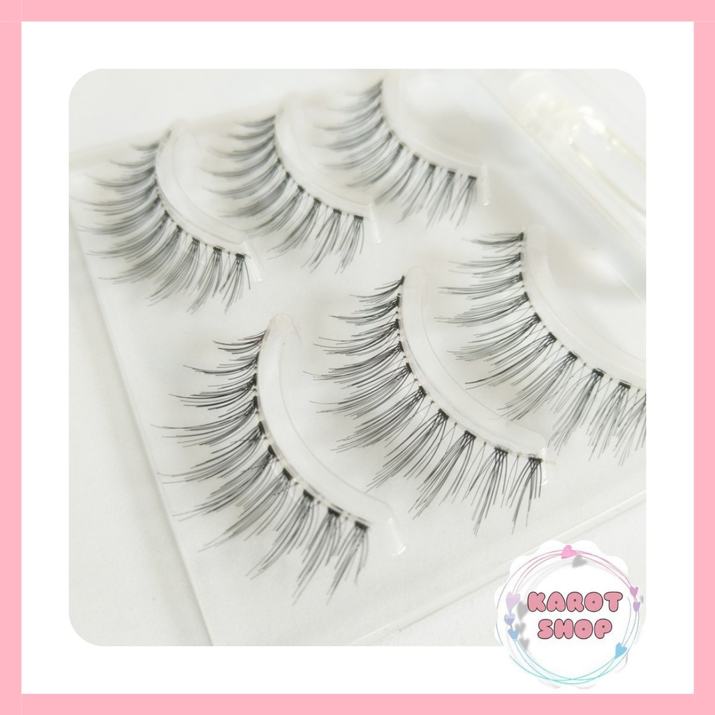 Mi giả gân trong Nhật Bản cao cấp có keo dán sẵn (3 cặp lông mi)