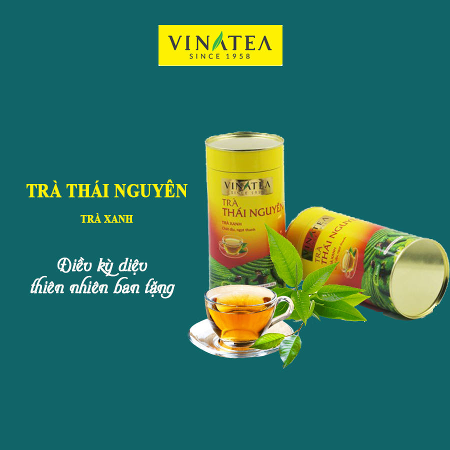 Trà Vinatea thái nguyên lon giấy 100g, công nghệ lên hương độc đáo chỉ có ở Vinatea cùng với chất liệu bao bì cao cấp đã giúp sản phẩm giữ được chất lượng tốt nhất đến ấm trà cuối cùng