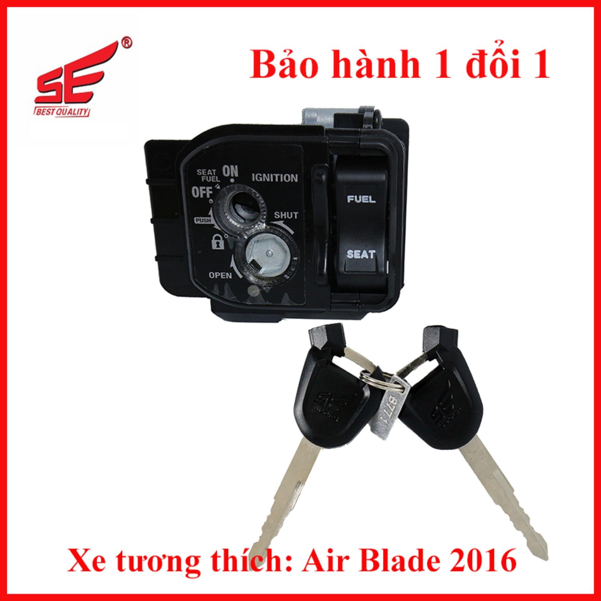 Bộ ổ khóa xe máy AIR BLADE 2016 không chíp thương hiệu SE