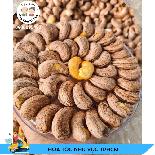 Hạt điều rang muối nguyên lụa bình phước 500 g - hạt điều lụa xếp hoa - ông tám bà tám - hỏa tốc hcm