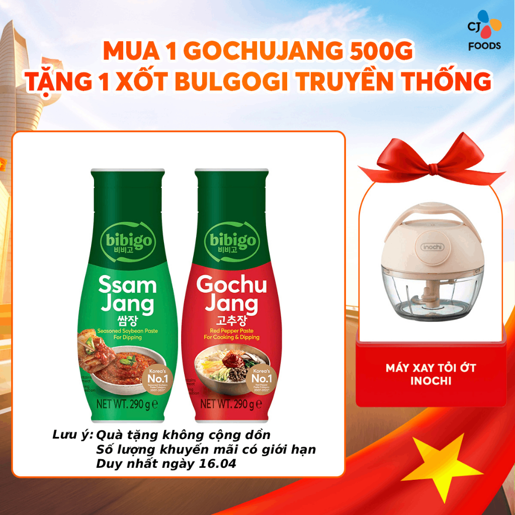 [Garlic Grinder] Korean Instant Dipping Sauce Combo (Gochujang 290g and Samjang 290g)