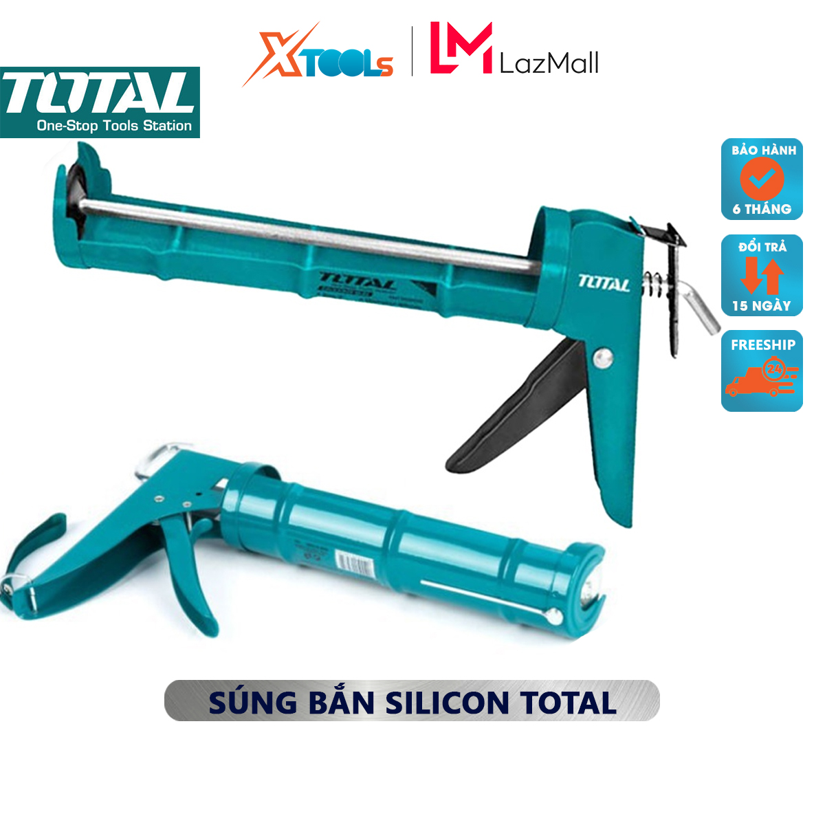 Máy bắn silicon TOTAL THT20409 | dụng cụ bơm silicon Kích cỡ 235mm (9''), Độ dày 1mm, Đường kính 51mm, Trọng lượng 1kg bơm keo chống thấm sàn mái bê tông, công trình cần trám, bít [XTOOLs MALL]