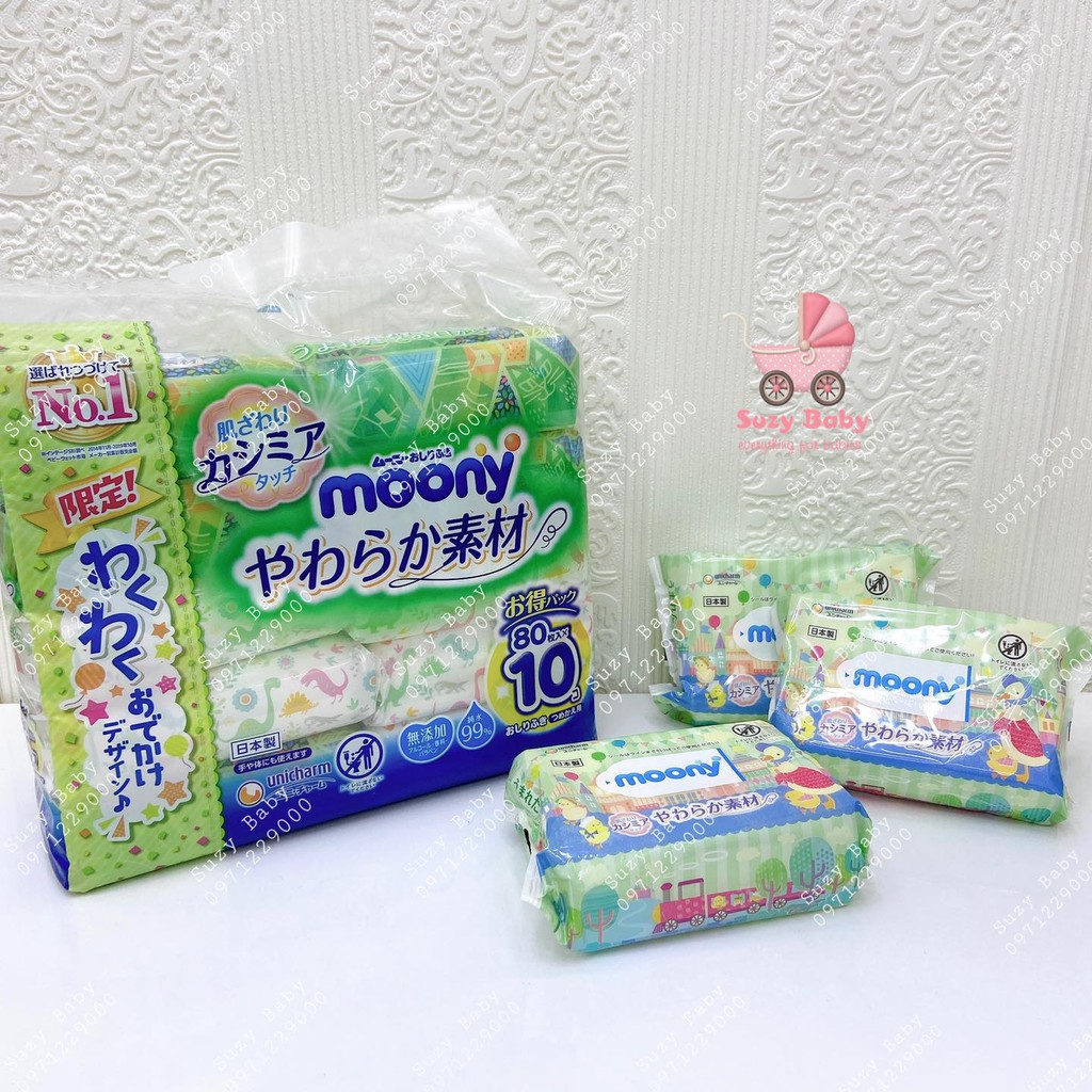 Khăn ướt moony nội địa nhật mẫu mới