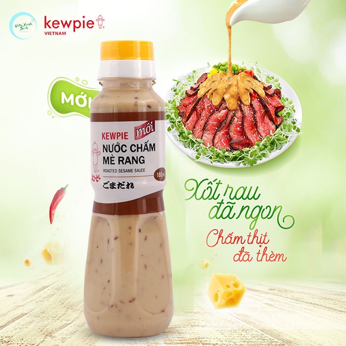 Nước sốt mè rang kewpie, chai sốt mè rang 180ml