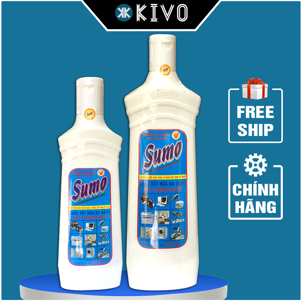 Dung Dịch Tẩy Rửa Đa Năng Sumo 700Gr/350Gr - Tẩy Rửa Đầu Bò Xe Máy/ Dung Dịch Tẩy Rỉ Sét Inox, Ố Vàng, Dầu Mỡ/ Sumo Tẩy Rửa 700ml - Chai Tẩy Rửa Đa Năng Kivo